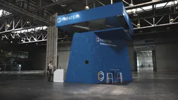20x20 Island booth design by Reaction Space